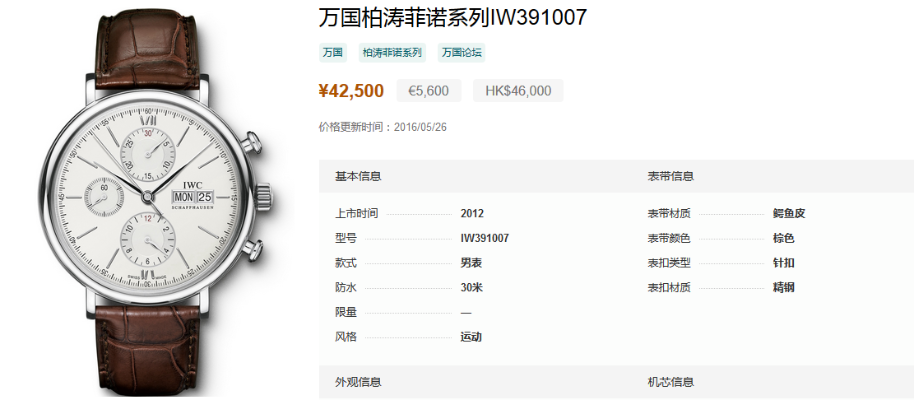 万国表和iwc手表 探究两款手表的品牌历史和特点 万国表 手表 手表资讯  第1张